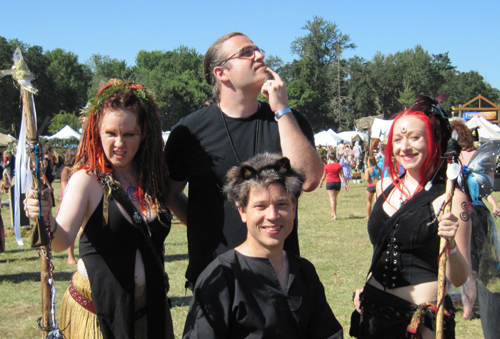 Your humble author with some wonderful Portland Pagan friends.