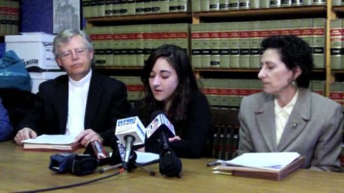 Rhode Island teen Jessica Ahlquist, who was bullied and threatened out of her school after successfully challenging a Christian mural.