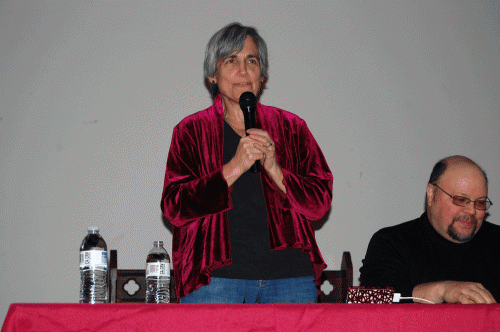 Margot Adler, Michael Lloyd, at Anniversary Pagan Way Lecture Series; photo by Brian Brewer