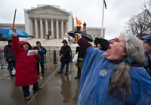 Selena Fox and Washington DC Pagans performing a rite for freedom and justice in the DOMA decision back in March.