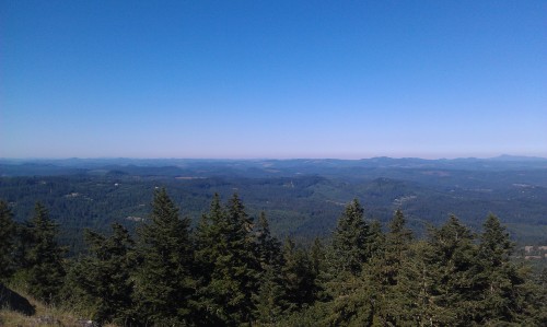 A view of the Willamette valley from the top of Spencers Butte in Eugene.