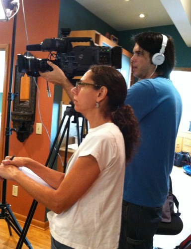 AIB Metro Producer Audrey Galex with Cameraman Nick Bach