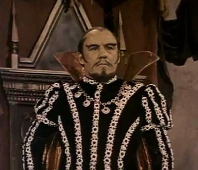 Torin Thatcher as Pendragon, the Warlock Trailer screenshot (United Artists) (Jack the Giant Killer 1962) [Public domain]