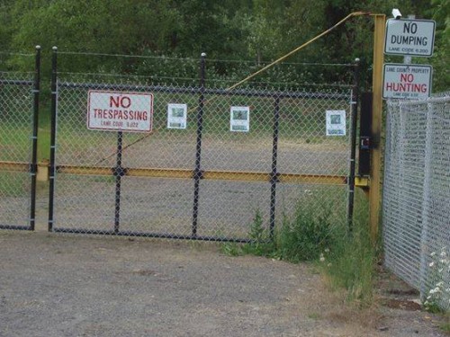 No trespassing gate.