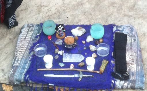 Street altar at a homeless camp [Photo Credit: Alley Valkyrie]