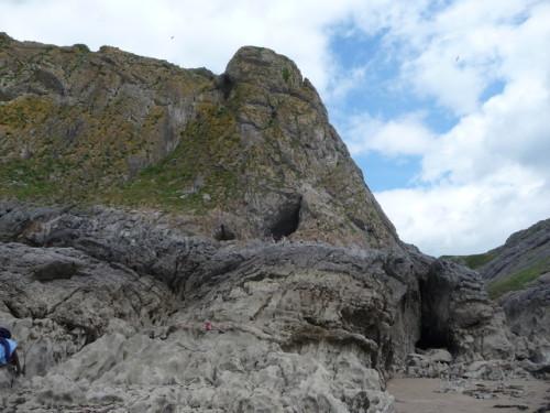 Below Paviland Cave on the Gower [© Copyright Jeremy Bolwell and licensed for reuse under Creative Commons]