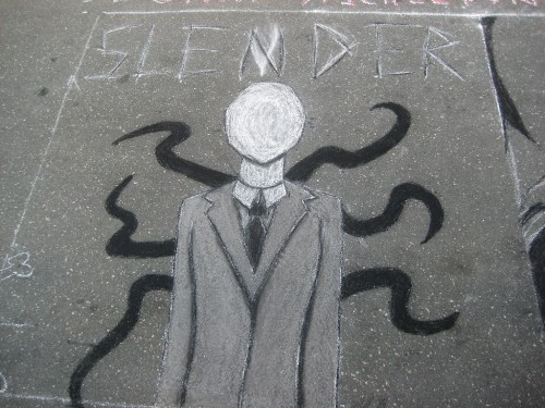 Slender Man graffitti. CC BY 2.0. Photo: mdl70 (Flickr).