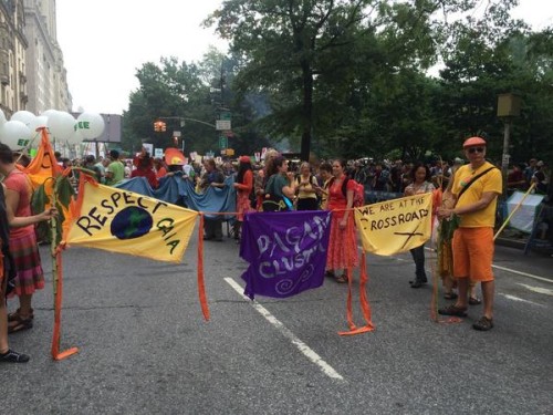 The Pagan Cluster live at the People's Climate March in NYC [Via Twitter @Pagan_Cluster]