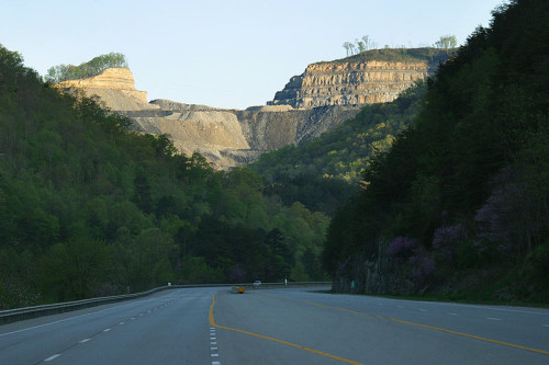 Mountaintop removal in Pike County, Kentucky. Photo by ilovemountains. 