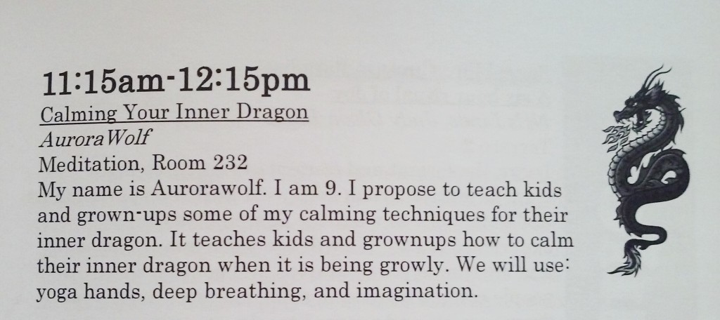 Child Helps Conference Attendees Calm their Inner Dragons