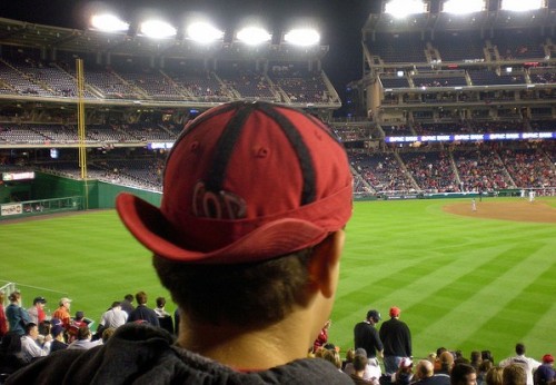 Fan dons a Ritual Rally Cap [Photo Credit: Kevin Harber / Flickr]