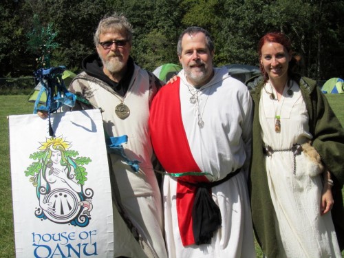 James Bianchi with John Beckett and Kimberly Kirner at a 2012 OBOD East Coast Gathering [Courtesy J. Beckett]