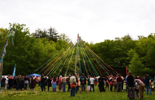 Dancing the maypole (courtesy EarthSpirit Community)