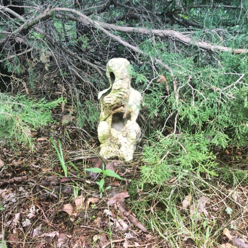 A statue of the god Pan, found somewhere in MacLouth, Kansas. Photo by the author.