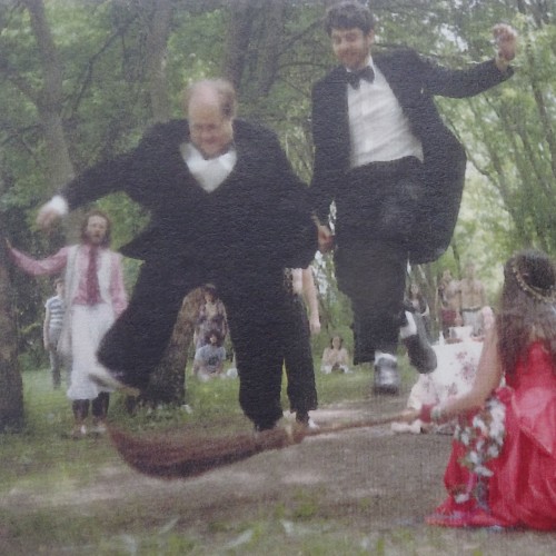 Jumping the Broom. Sparky T. Rabbit and Ray 1984. One of the first same sex marriages at PSG [Courtesy PSG Archives]