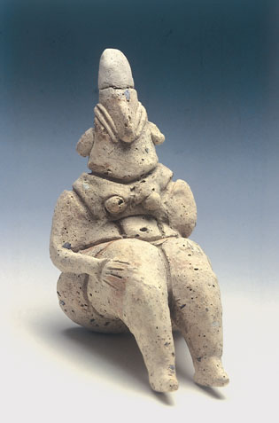 Yarmukian, Shaar Hagolan Mother Goddess clay figurine [Photo via Wikimedia Commons]