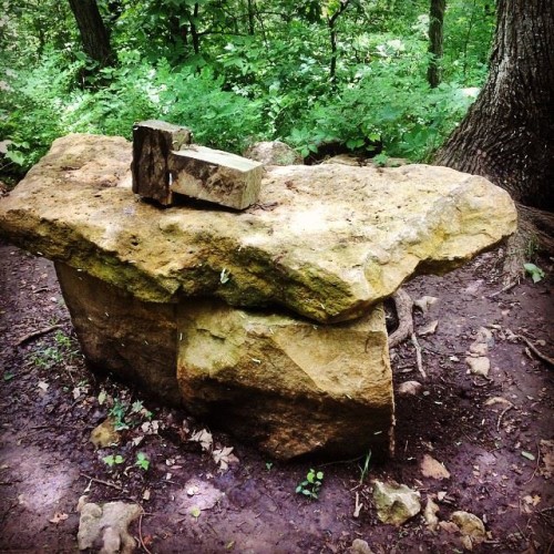 The Forn Halr altar at Gaea Retreat. Photo by the author.