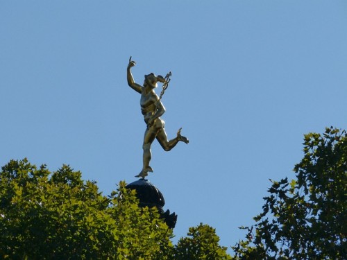 Bronze Statue depicting Hermes; Stuttgart, Germany [Public Domain via Pixbay]