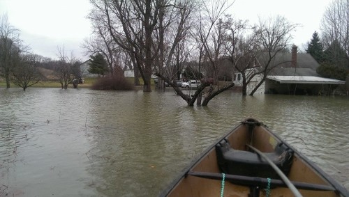 My coven-mate's flooded garden, taken on December 30th, 2015. Courtesy of AG.