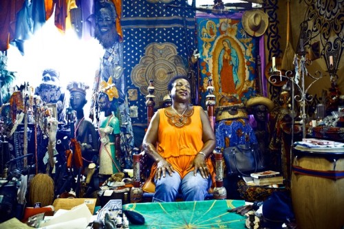 Priestess Miriam in the New Orleans Voodoo Spiritual Temple [Photo Credit: Sandy Wholuvsya]