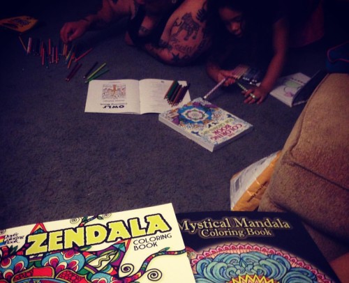 Family coloring night