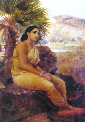Sītā's Exile by Raja Ravi Varma (1848-1906) [Public Domain]