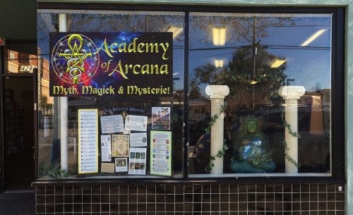 Academy window w new sign
