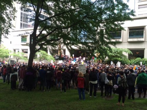 Portland rally [Courtesy T. Thorn Coyle]