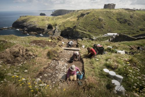 Photograph by Emily Whitfield-Wicks. Tintagel Castle Archeology dig.