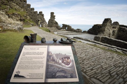 Tintagel Castle. Prince Dafydd's tale. [Photo Credit: Emily Whitfield-Wicks / Courtesy English Heritage]