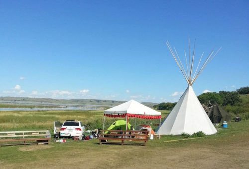 Protesters at Sacred Stone Camp [Courtesy Casey McCarthy]