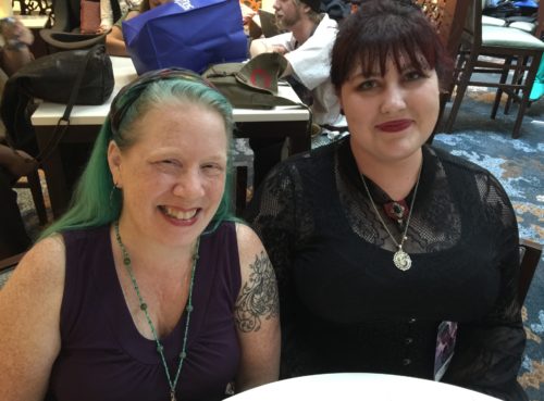 Kathryn Hinds and Meghan Harker, DragonCon 2016 [© H. Greene]