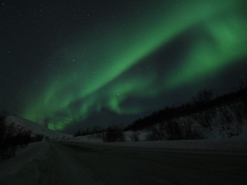 The Aurora over the Whale Island near Tromsø [Photo Credit: L. Perabo]