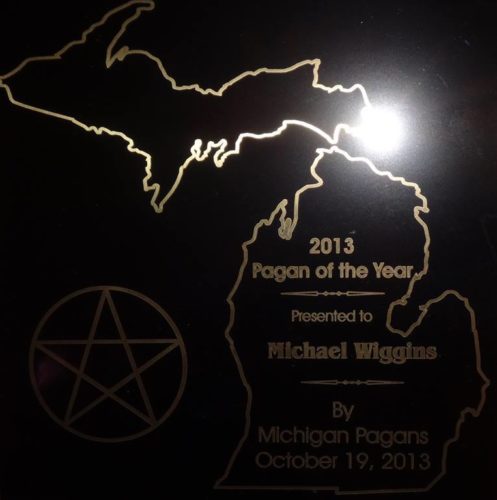 Pagan of the Year award from 2013 [courtesy photo]