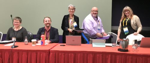 From left: Barbara Jane Davy, Thomas Berendt, Sabina Magliocco, Christopher W. Chase, Amy Hale [Photo Credit: C. Kraemer]