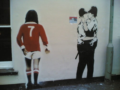 Graffiti by Banksy, Brighton, England. Photo by ShoZu