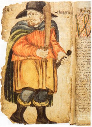 Egill Skallagrimsson, from a 17th century Icelandic manuscript of Egils saga.
