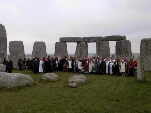 The Cotswold Order of Druids at their 2016 Winter Solstice ritual. (Your author is in there somewhere.) Photo courtesy of the Cotswold Order.