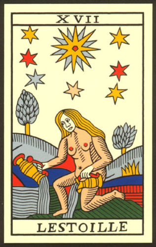 The Star, Tarot de Marseille, Jean Noblet. Public Domain.