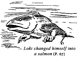 loki as a salmon by gordon browne illustration drawing