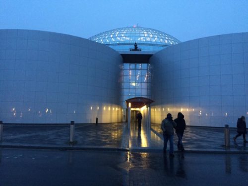 Perlan and its giant water tanks. [Photo Credit Tim Titus]