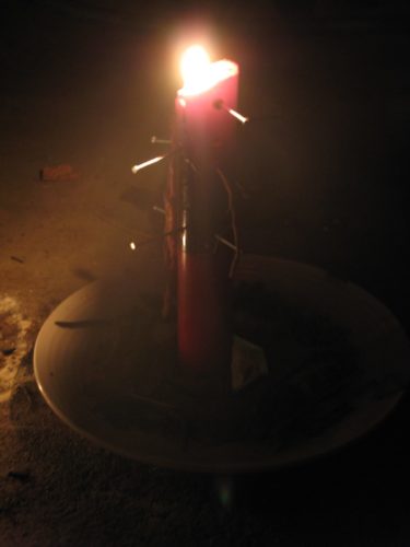 Reversing Candle against immigration policies [Photo Credit: L. Florez]