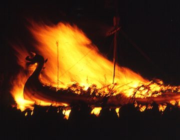 Winter fire festivals in the UK celebrate Viking heritage