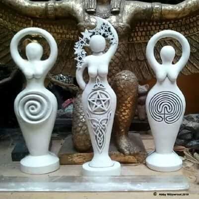 Spiral goddesses by Abby Willowroot [courtesy photo].