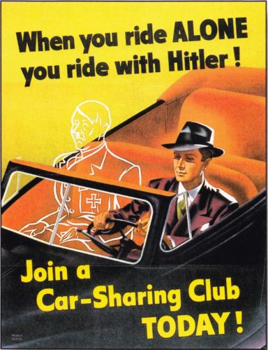 When you ride alone you ride with Hitler U.S. anti-Nazi poster