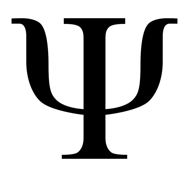 The Greek capital letter psi is often used to represent the word, or study of, Psychology.