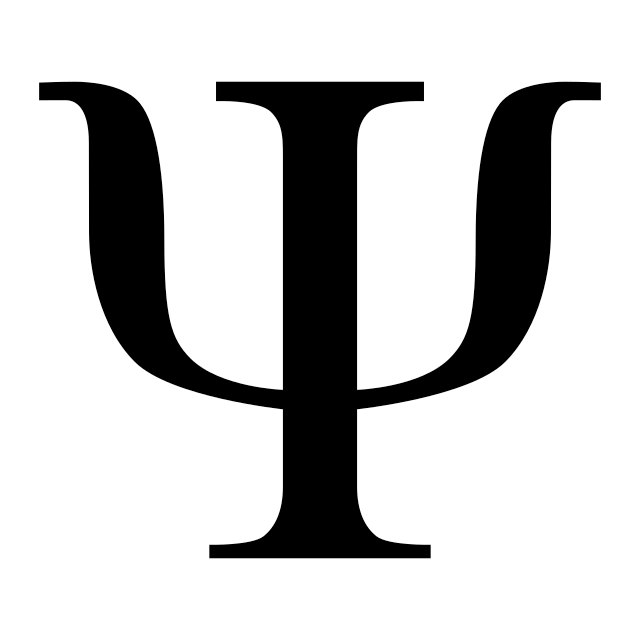 The Greek capital letter psi is often used to represent the word, or study of, Psychology.